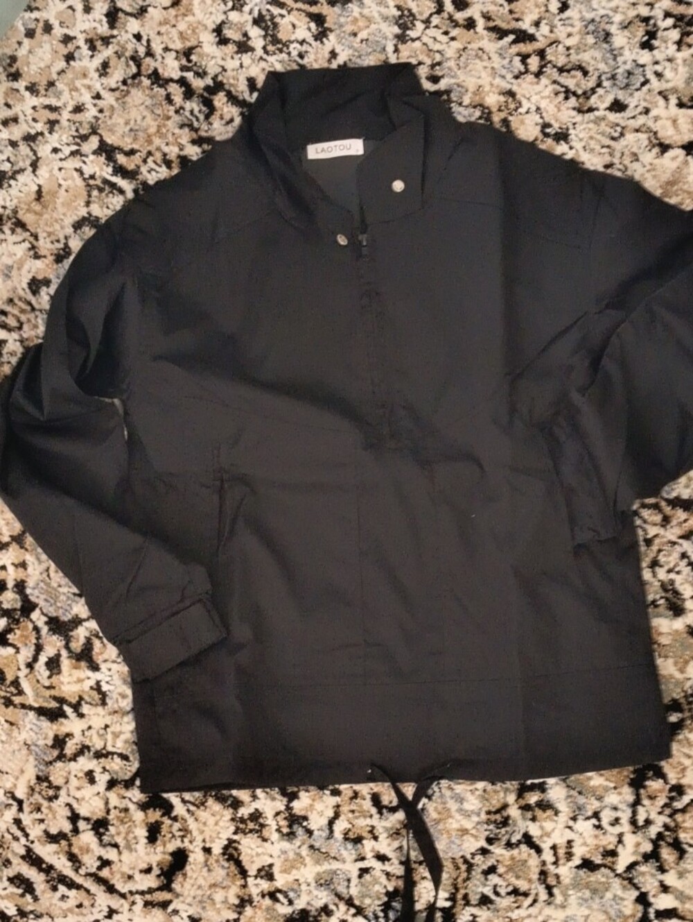 Black Lightweight Pullover Shirt Jacket